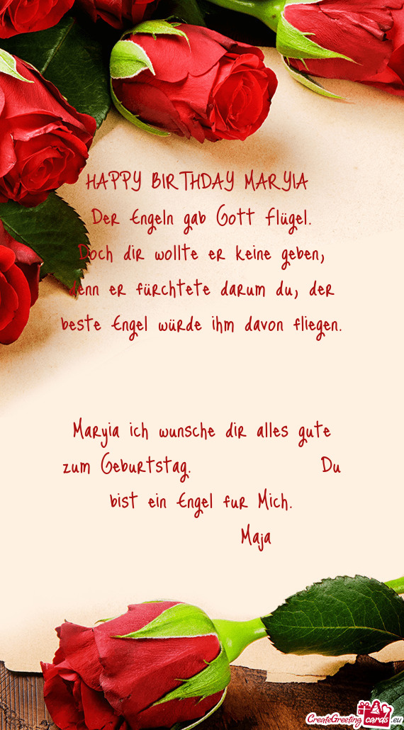 HAPPY BIRTHDAY MARYIA