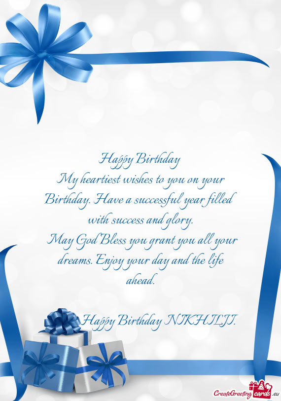 Happy Birthday NIKHILJI