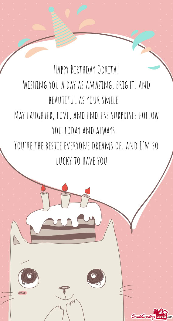 🌸 Happy Birthday Odrita! 🌸