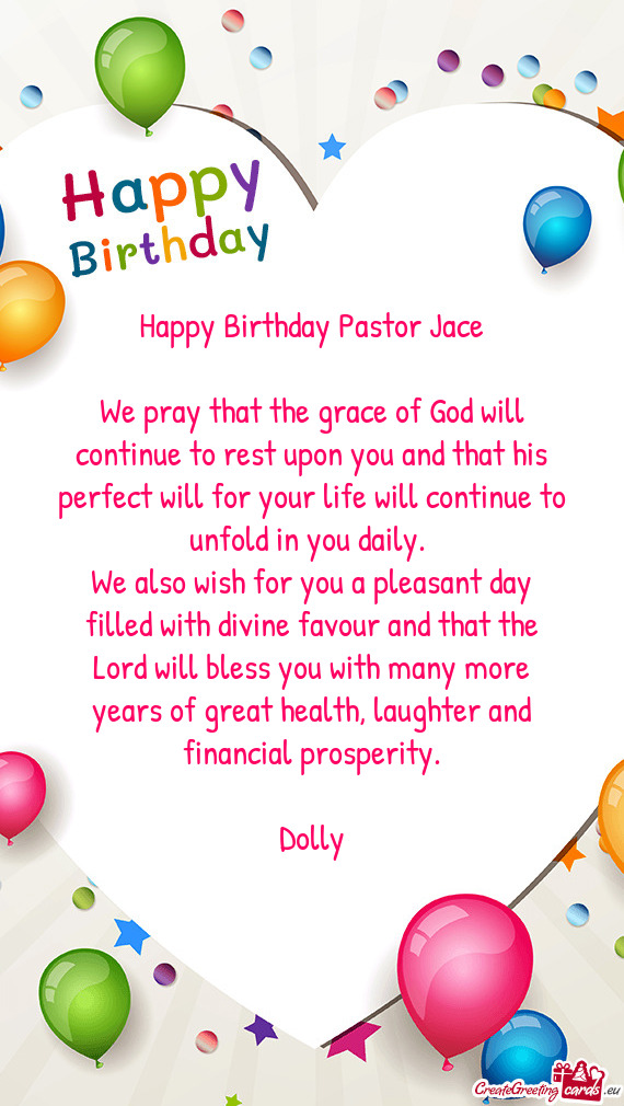 Happy Birthday Pastor Jace