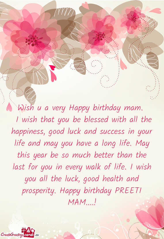  Happy birthday PREETI MAM