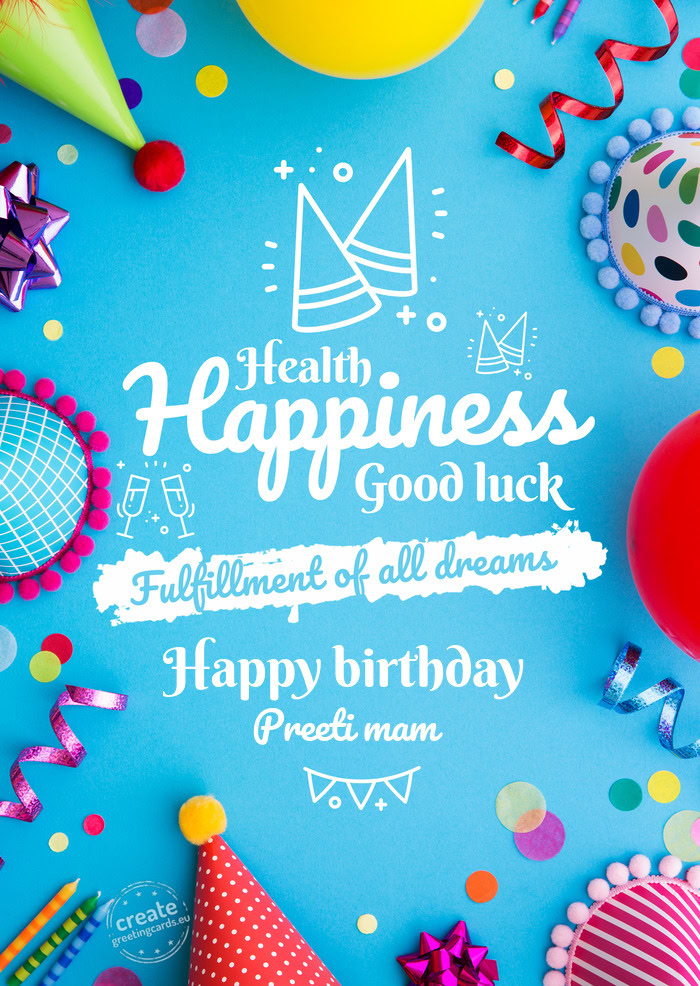 Happy birthday  Preeti mam