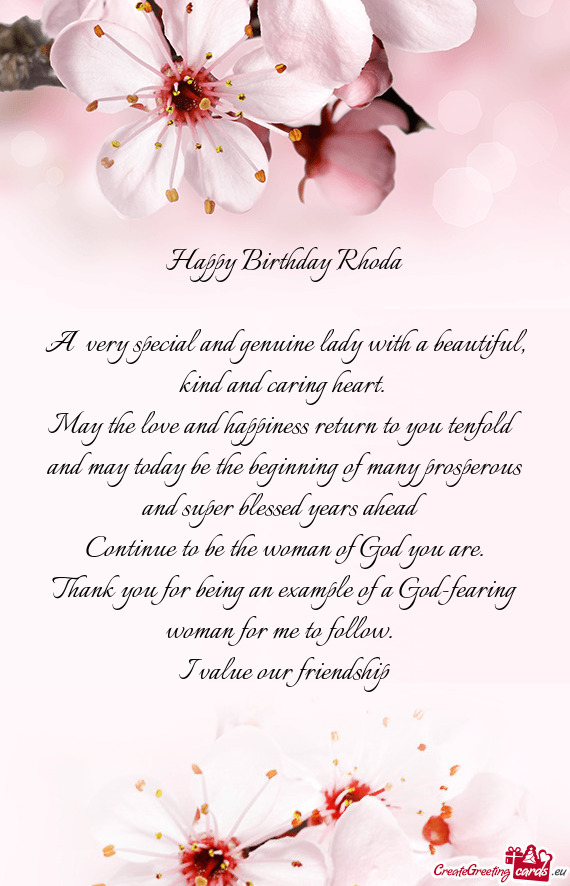 Happy Birthday Rhoda