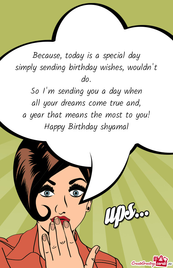 Happy Birthday shyamal