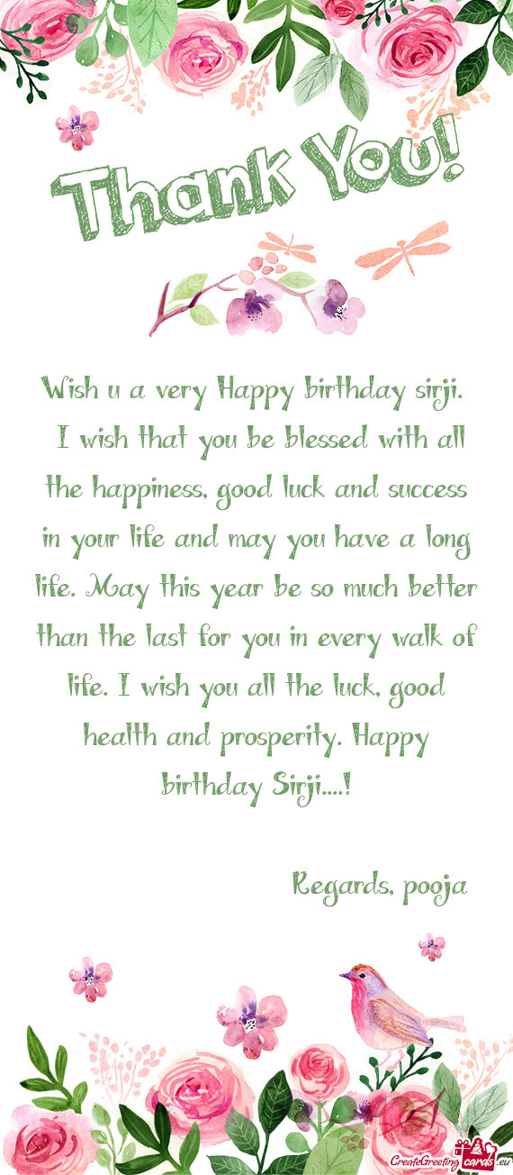  Happy birthday Sirji