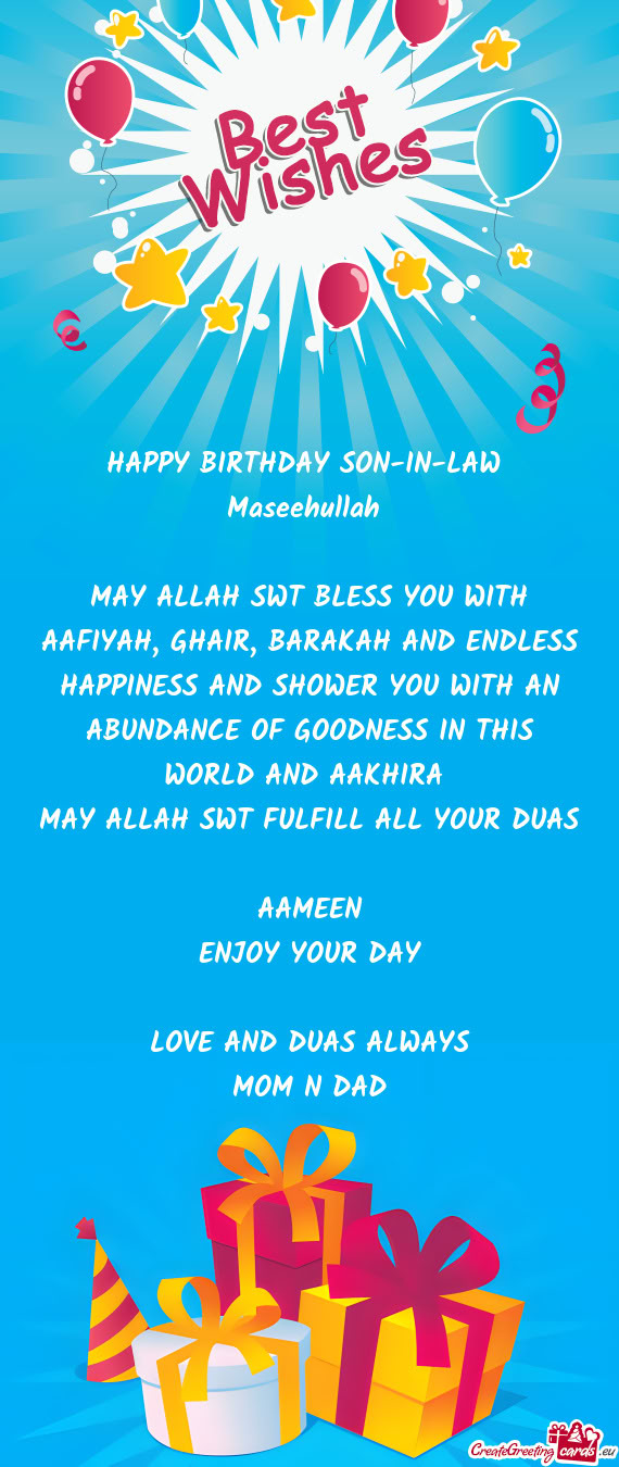 HAPPY BIRTHDAY SON-IN-LAW