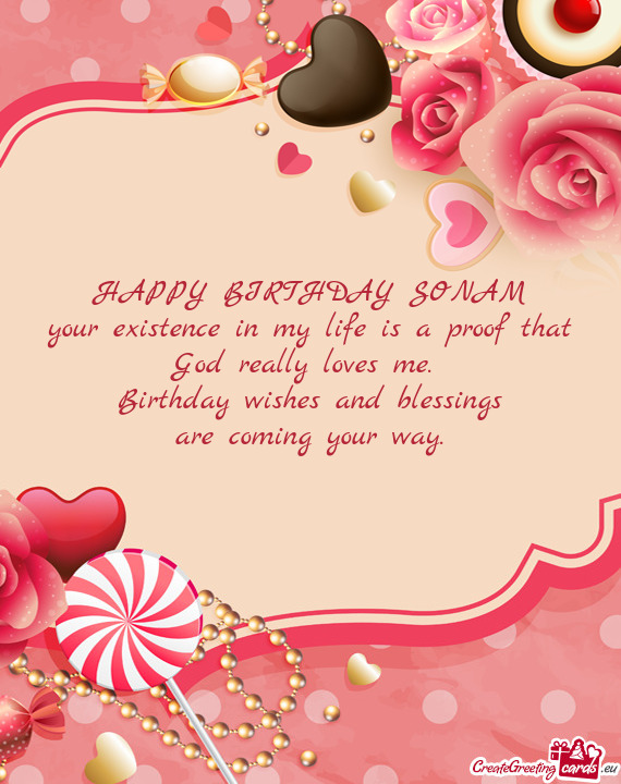 HAPPY BIRTHDAY SONAM