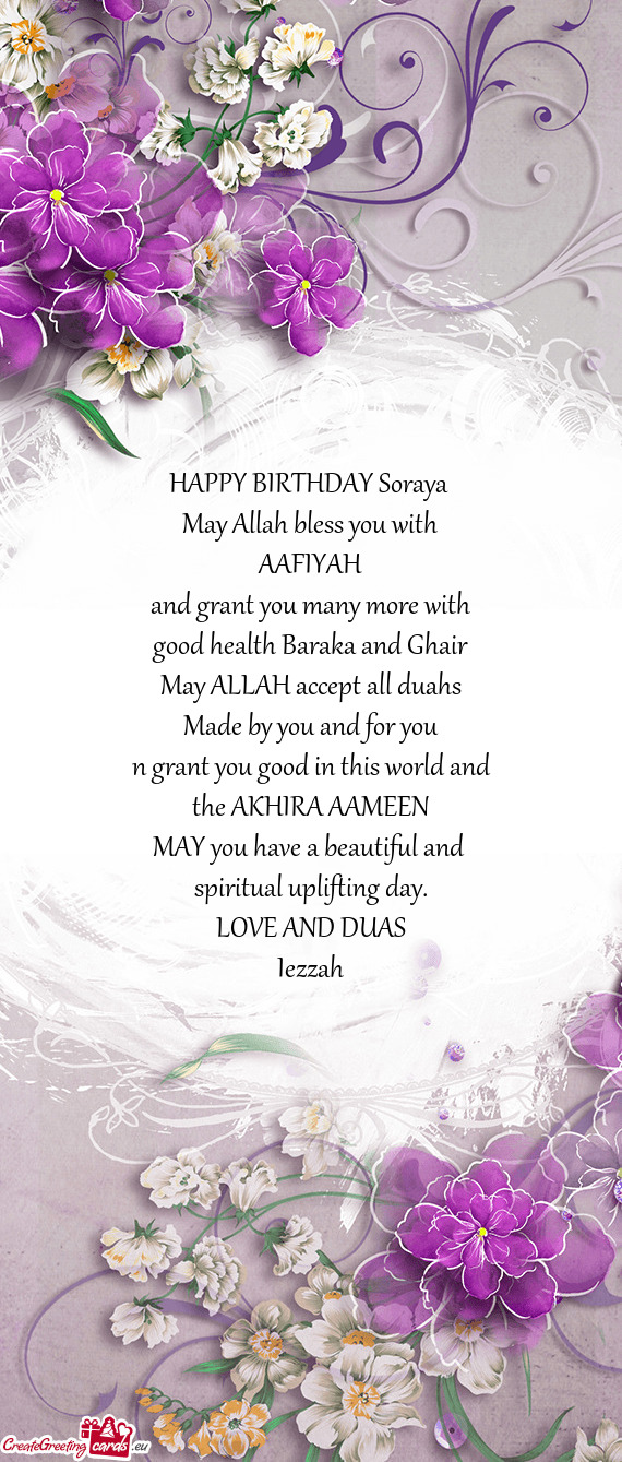 HAPPY BIRTHDAY Soraya