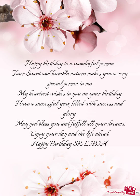Happy Birthday SR LIBIA