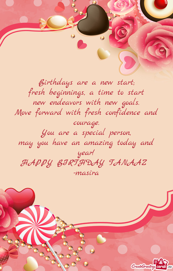 HAPPY BIRTHDAY TANAAZ