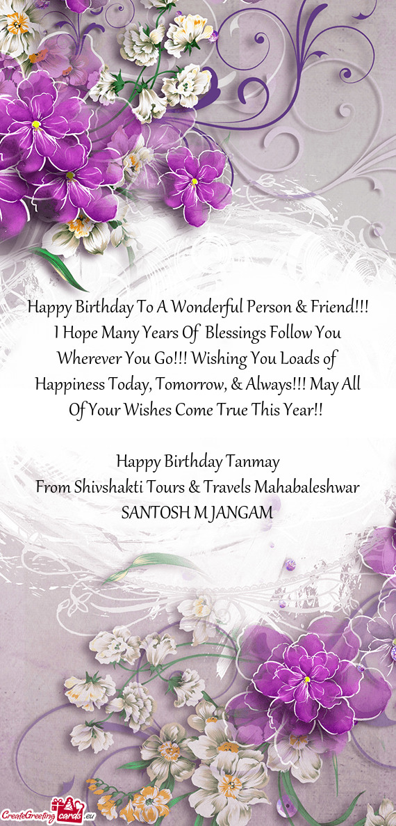 Happy Birthday Tanmay