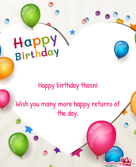 Happy birthday thasni