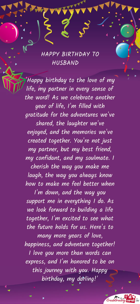 HAPPY BIRTHDAY TO HUSBAND❤️