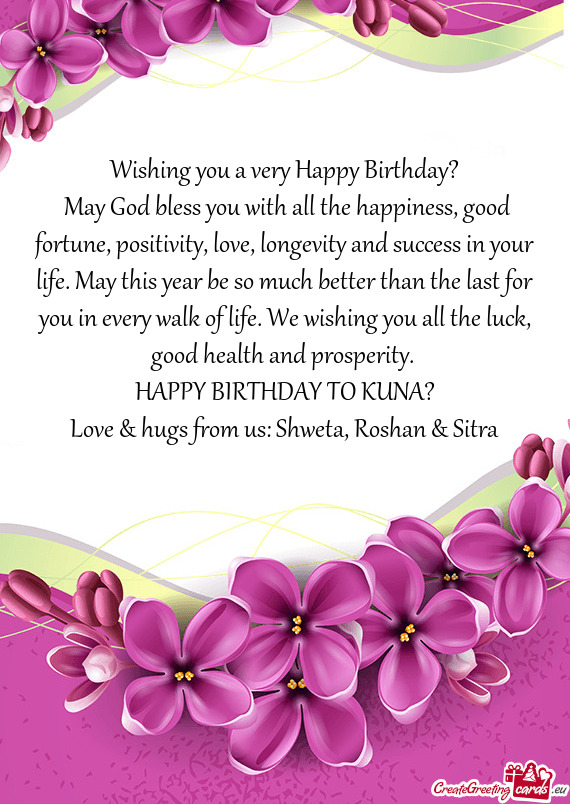 HAPPY BIRTHDAY TO KUNA