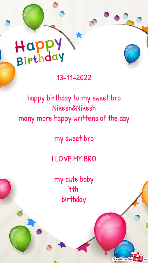 Happy birthday to my sweet bro