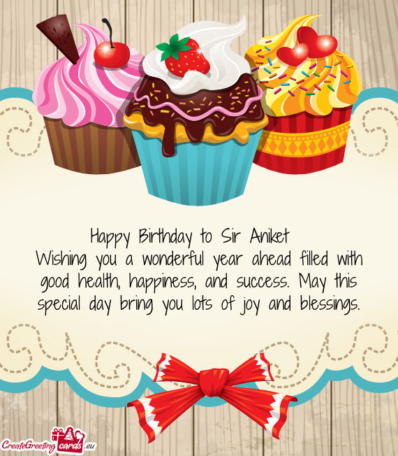 Happy Birthday to Sir Aniket 🎉