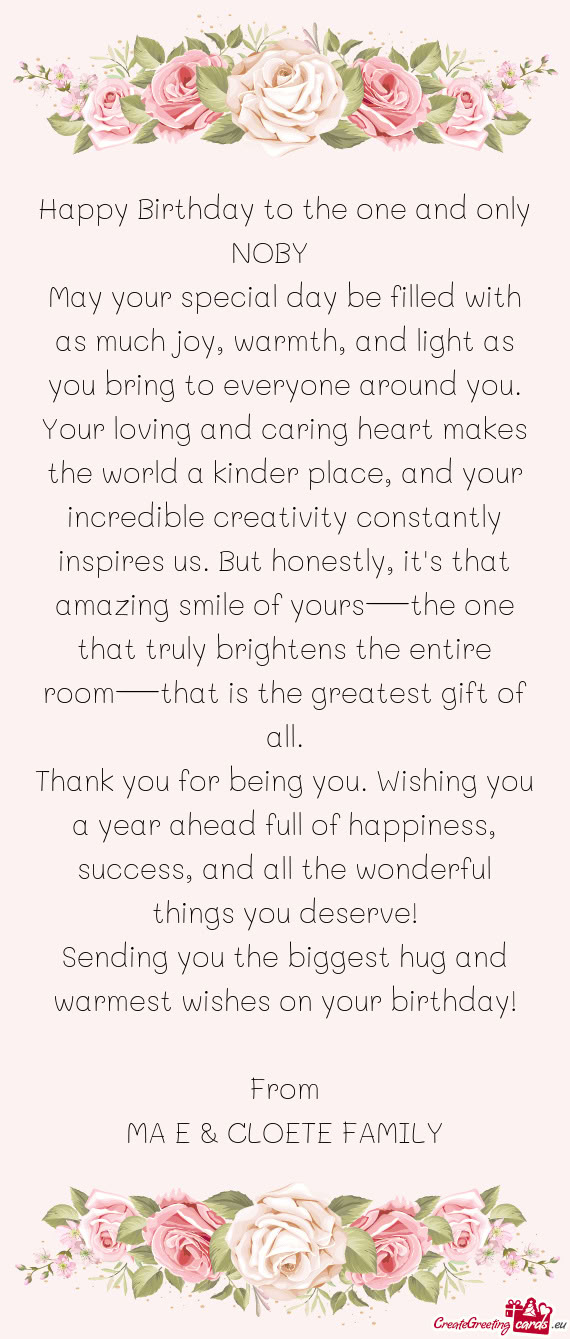 Happy Birthday to the one and only NOBY🥳🎂