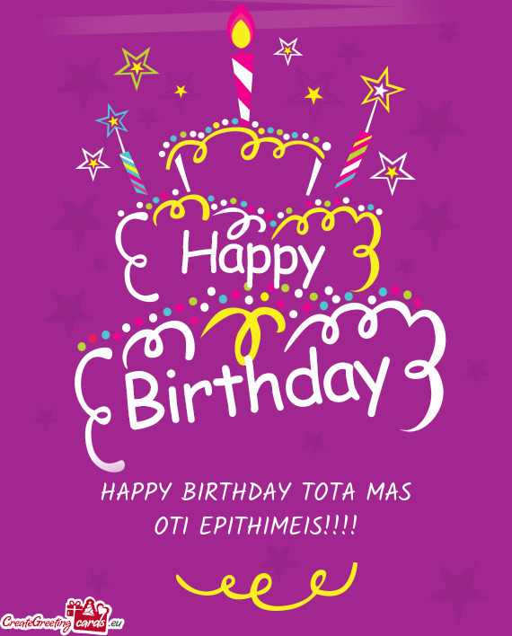 HAPPY BIRTHDAY TOTA MAS