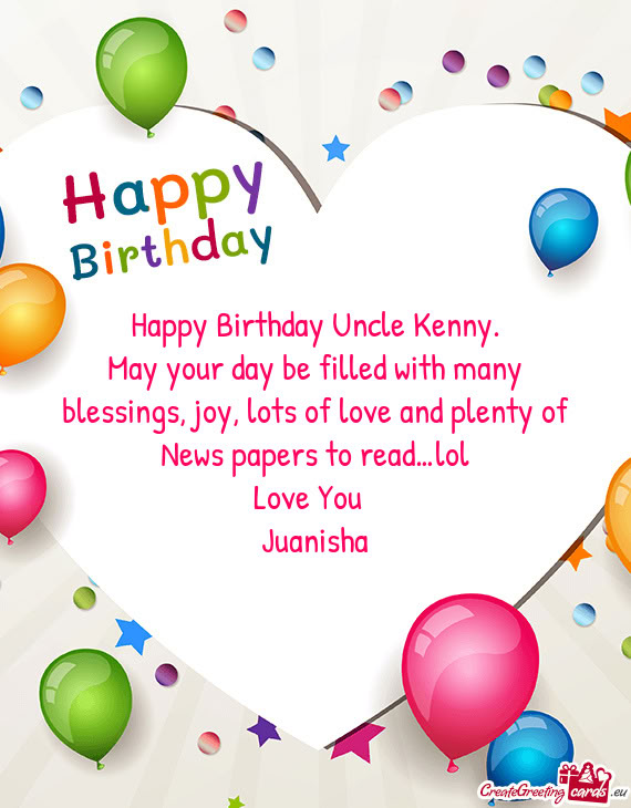 Happy Birthday Uncle Kenny
