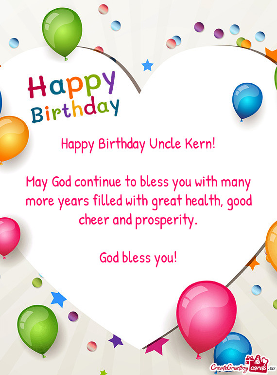 Happy Birthday Uncle Kern