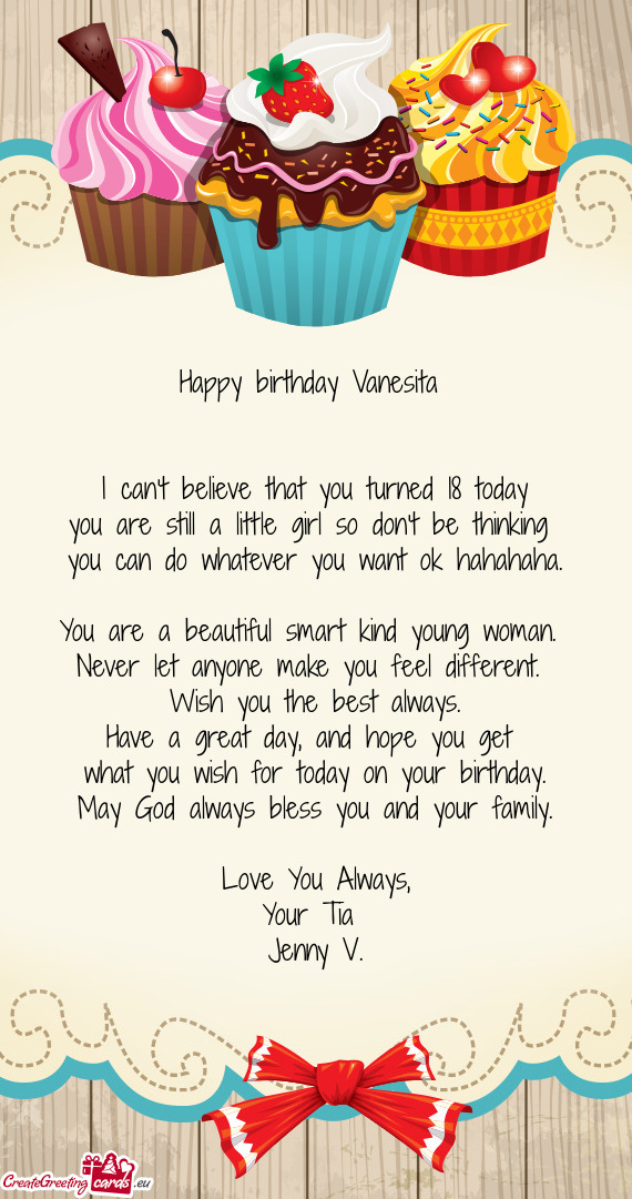 Happy birthday Vanesita