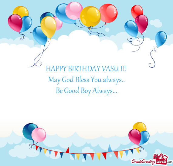 HAPPY BIRTHDAY VASU