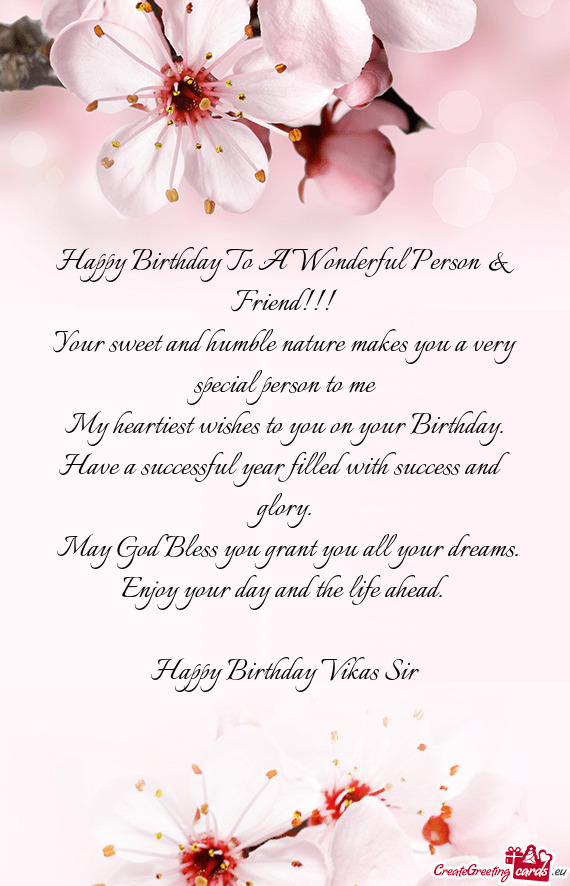 Happy Birthday Vikas Sir