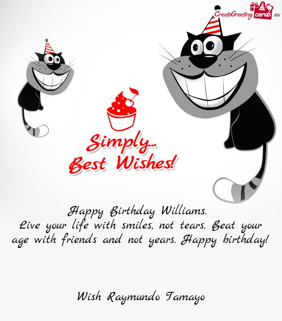 Happy Birthday Williams