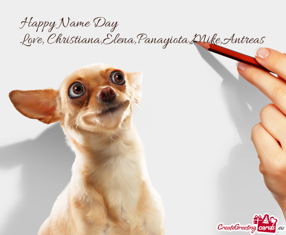 Happy Name Day             Love, Christiana,Elena,Panayiota,Mik