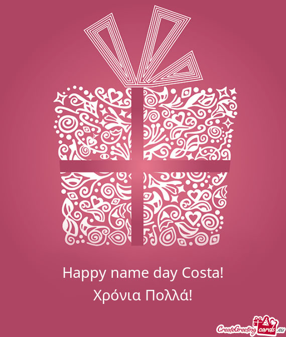 Happy name day Costa