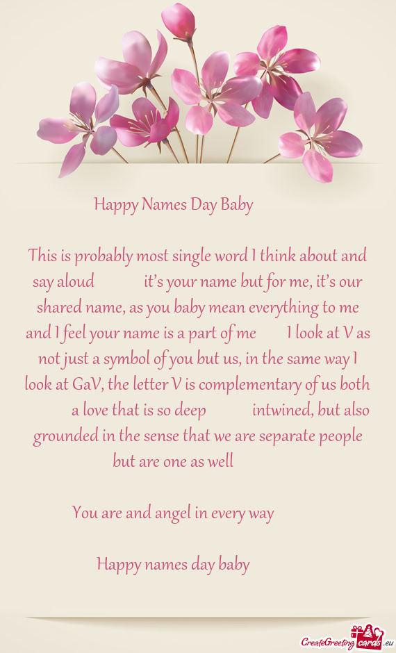 Happy Names Day Baby ❤️❤️❤️