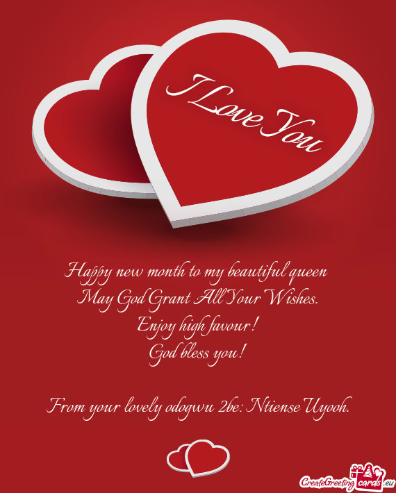 Happy new month to my beautiful queen👑