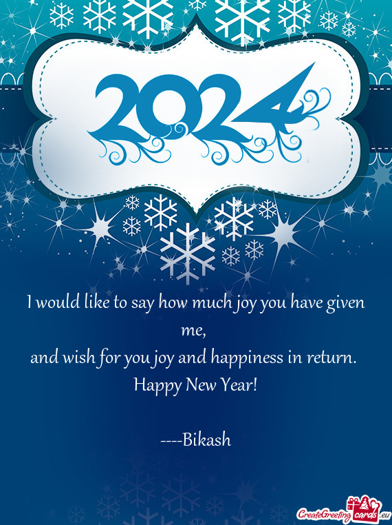 Happy New Year!
 
 ----Bikash