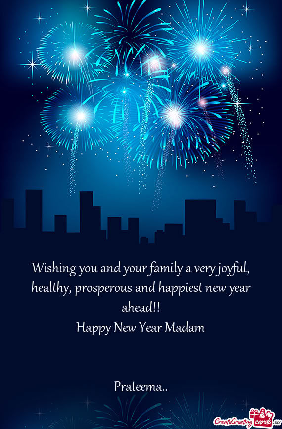 Happy New Year Madam