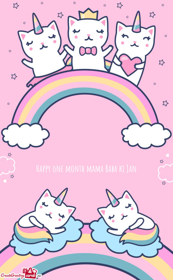 Happy one month mama Baba ki Jan