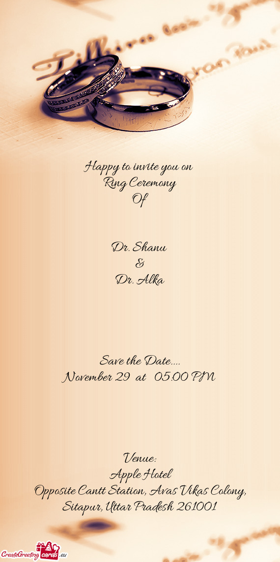 Happy to invite you on