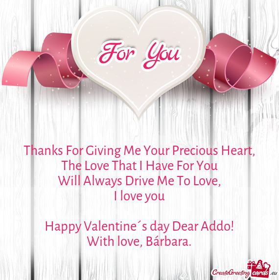 Happy Valentine´s day Dear Addo