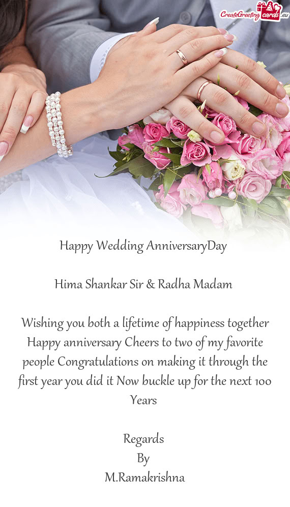 Happy Wedding AnniversaryDay