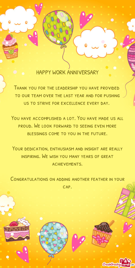 HAPPY WORK ANNIVERSARY