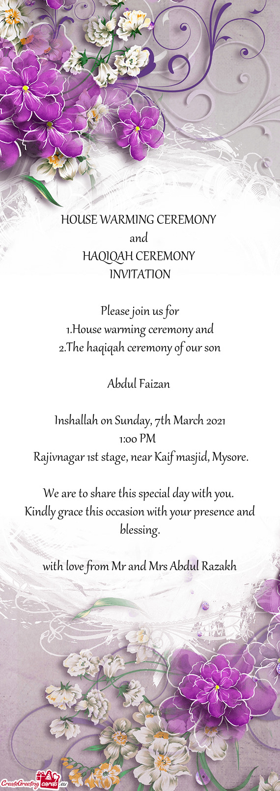 HAQIQAH CEREMONY