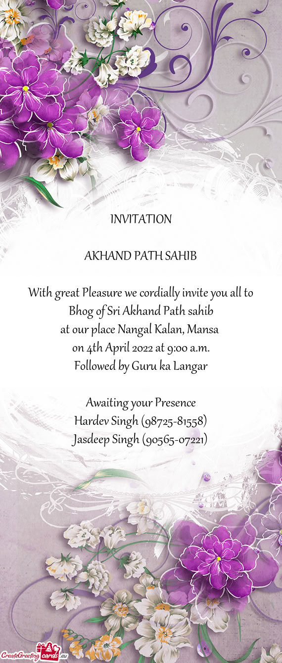 Hardev Singh (98725-81558)