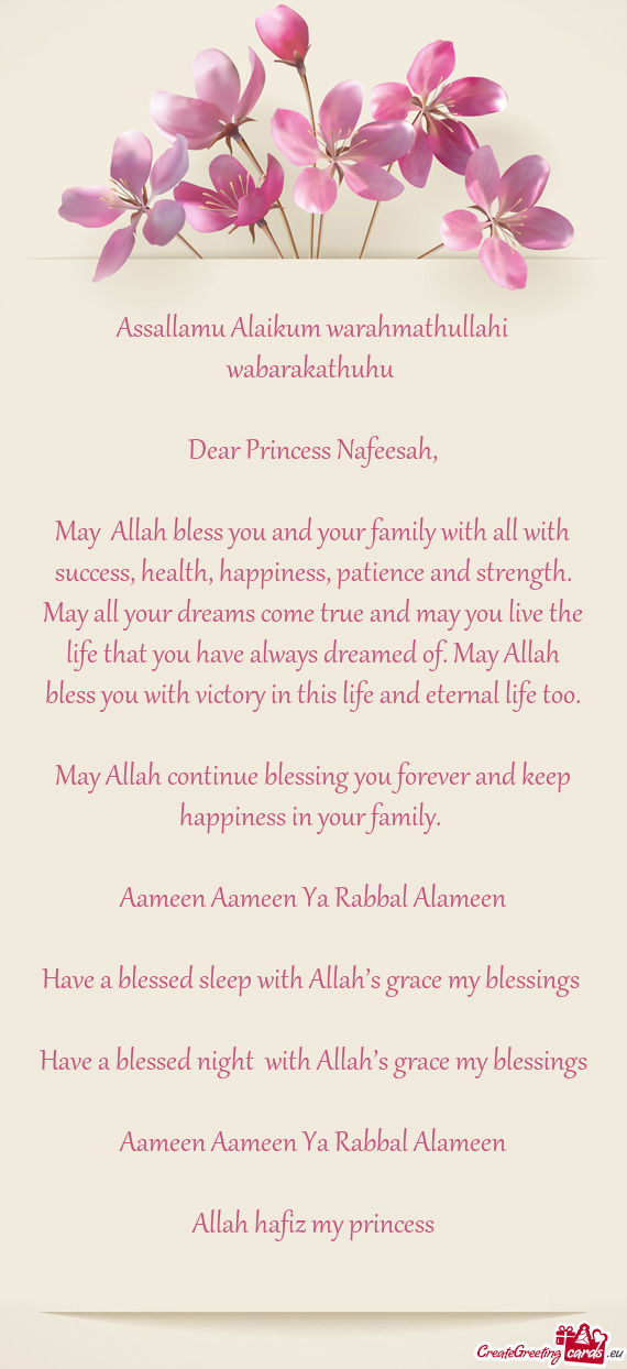 Have a blessed sleep with Allah’s grace my blessings