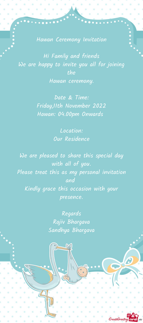 Hawan: 04.00pm Onwards