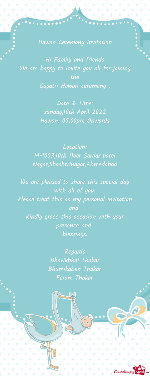 Hawan: 05.00pm Onwards