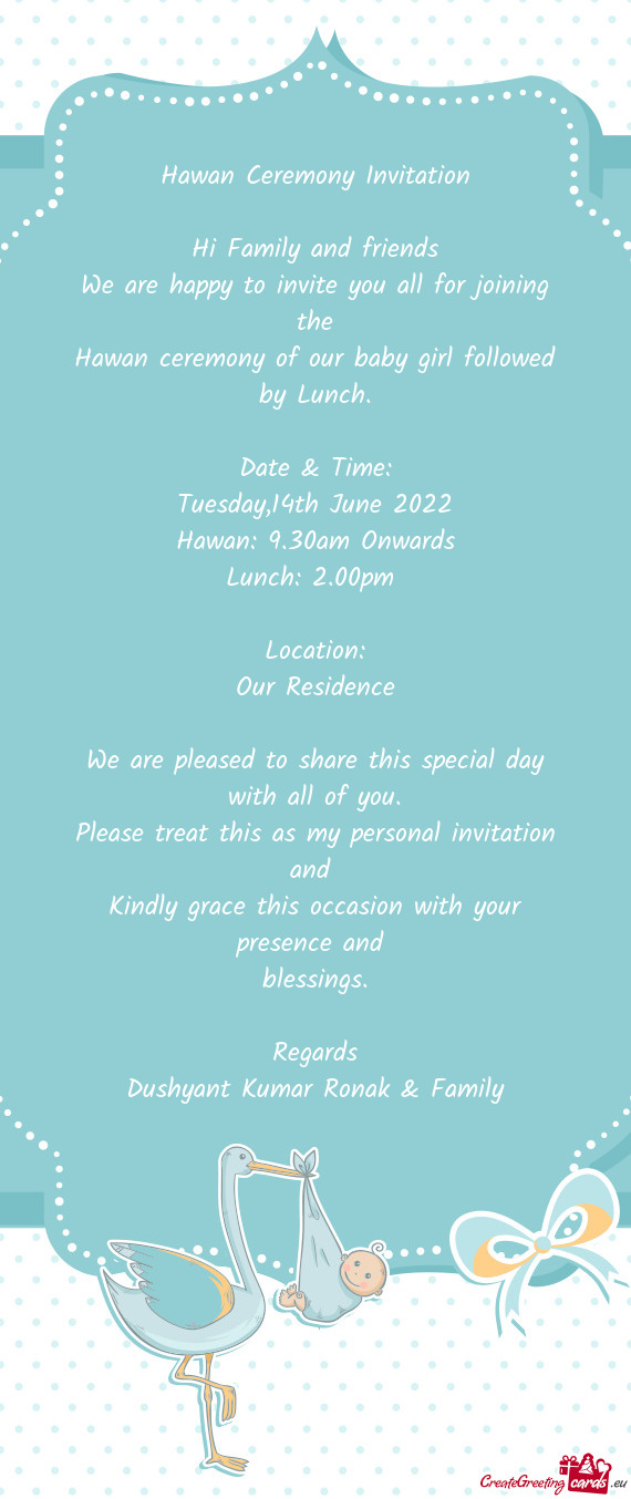 Hawan: 9.30am Onwards