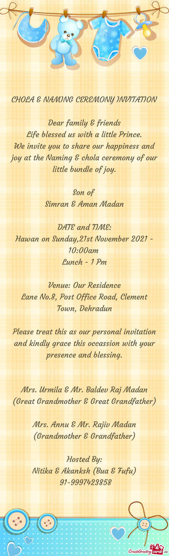 Hawan on Sunday,21st November 2021 - 10:00am