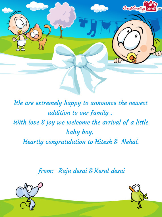 Heartly congratulation to Hitesh & Nehal