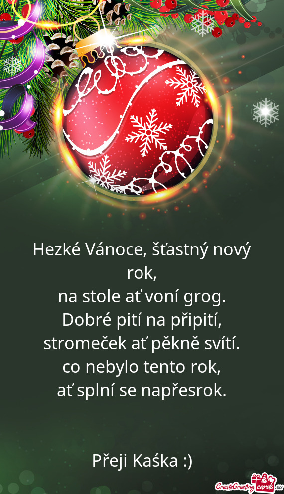 Hezké Vánoce, šťastný nový rok