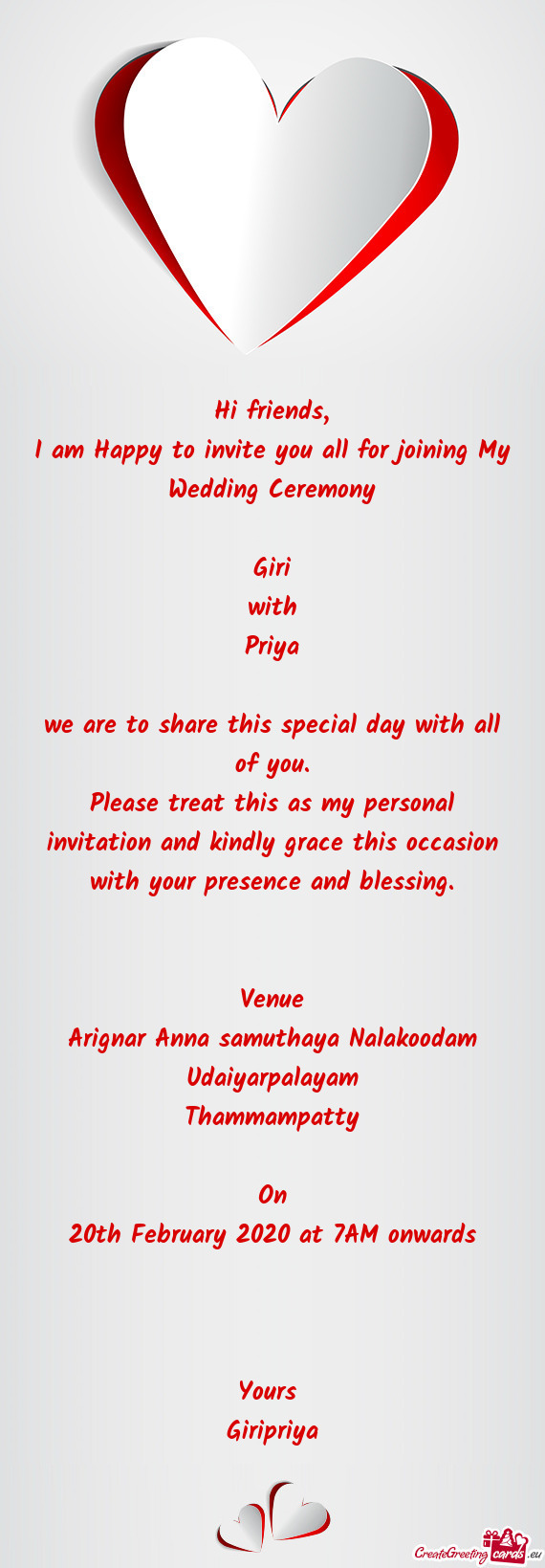 Hi friends,  I am Happy to invite you all for joining My