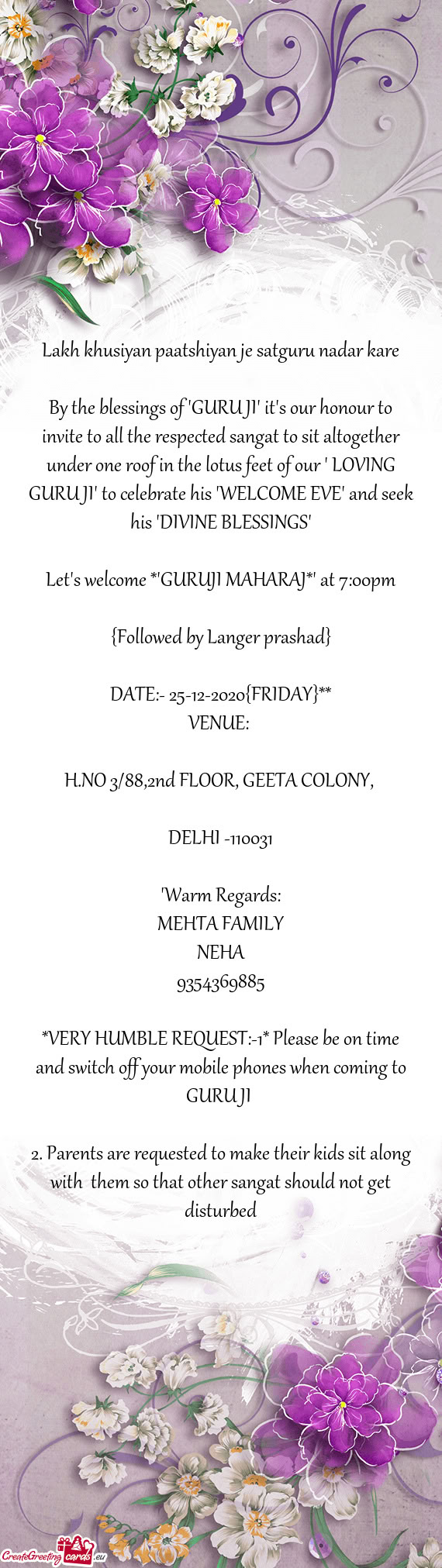 H.NO 3/88,2nd FLOOR, GEETA COLONY